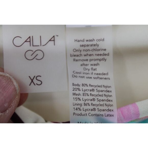 CALIA Women's Shirred V Front High Rise Swim Bottom, Floral XS - Picture 11 of 11